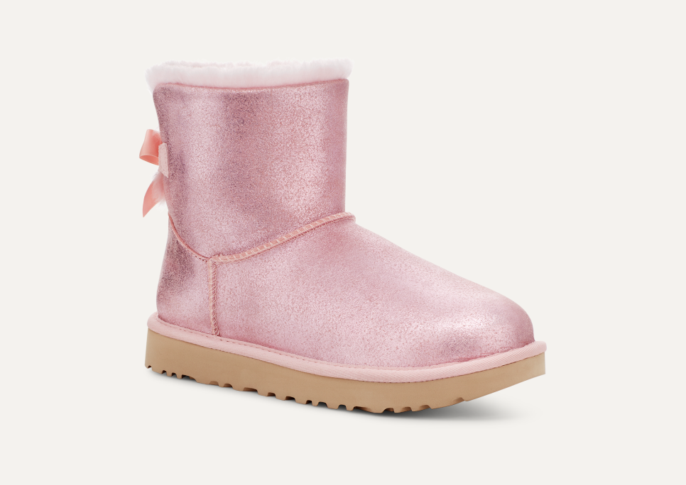 Ugg pink bailey bow womens top