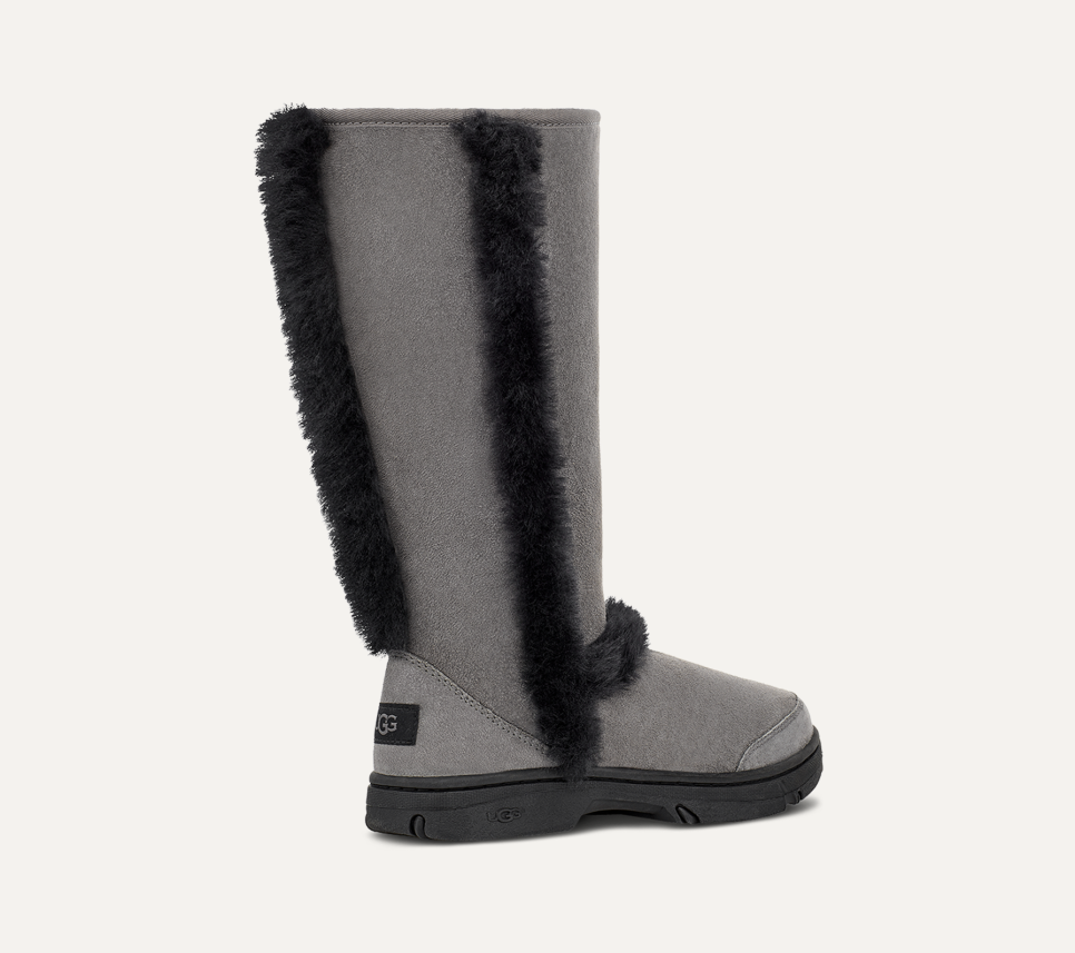 Women s Sunburst Tall Boot Grey Black Size 5 UGG