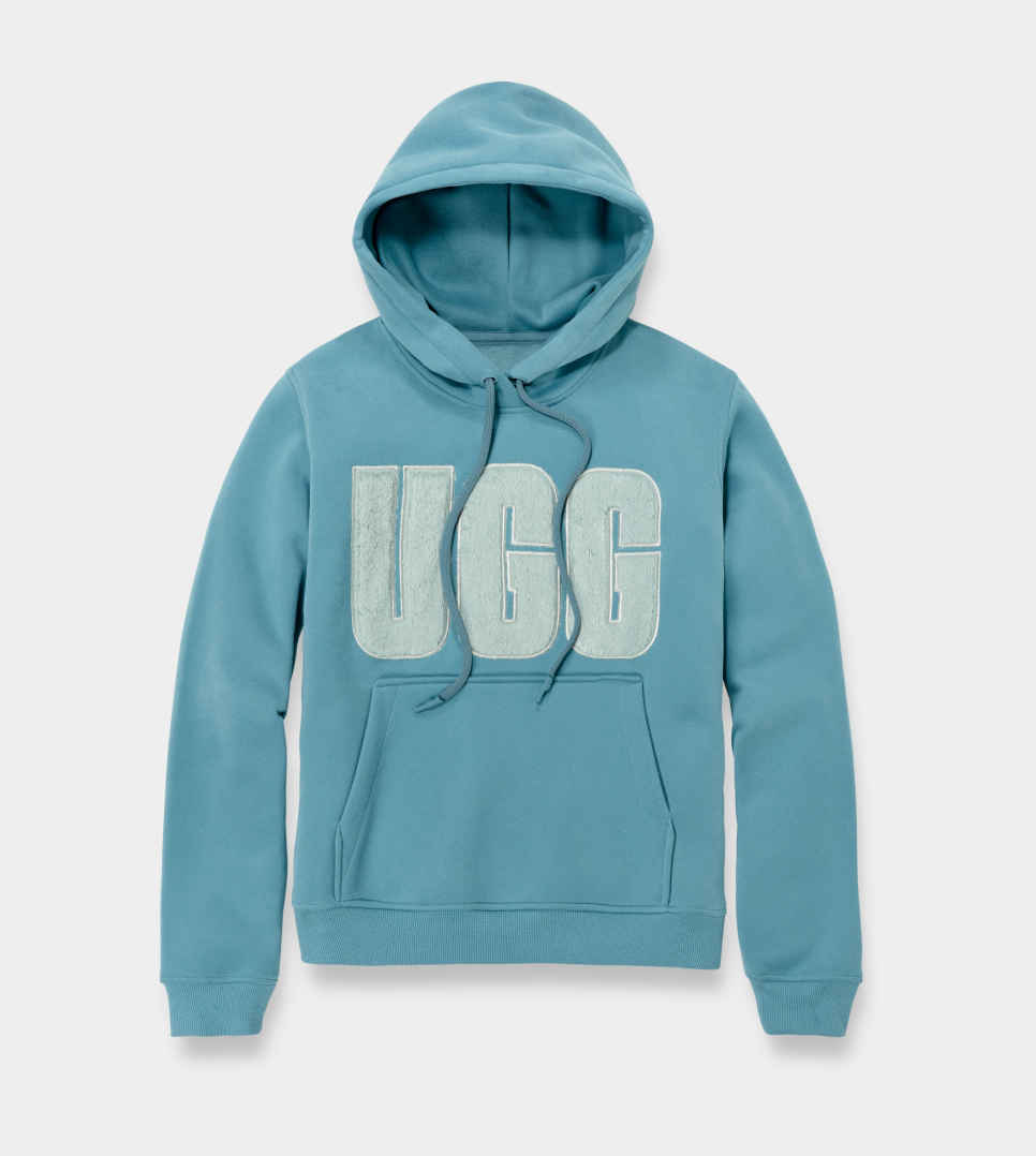 Rey Fuzzy Logo Hoodie | UGG 