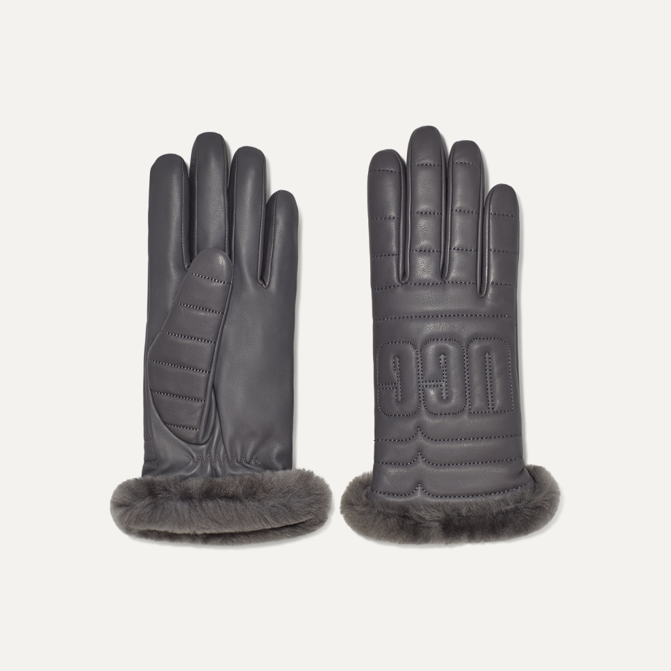 UGG® Leather Quilted Logo Tech Glove for Women | UGG®