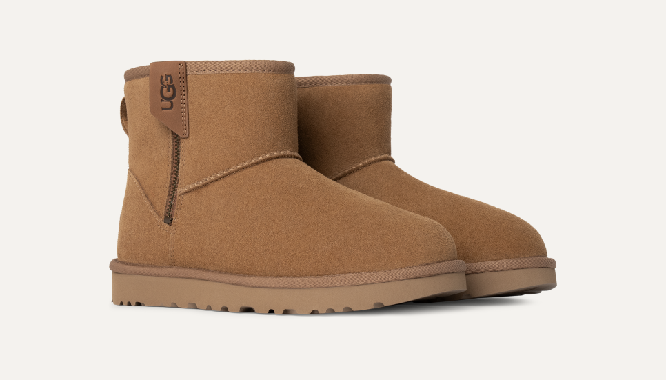 Grey uggs with zipper on sale
