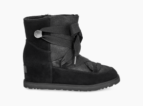 Black lace up uggs deals
