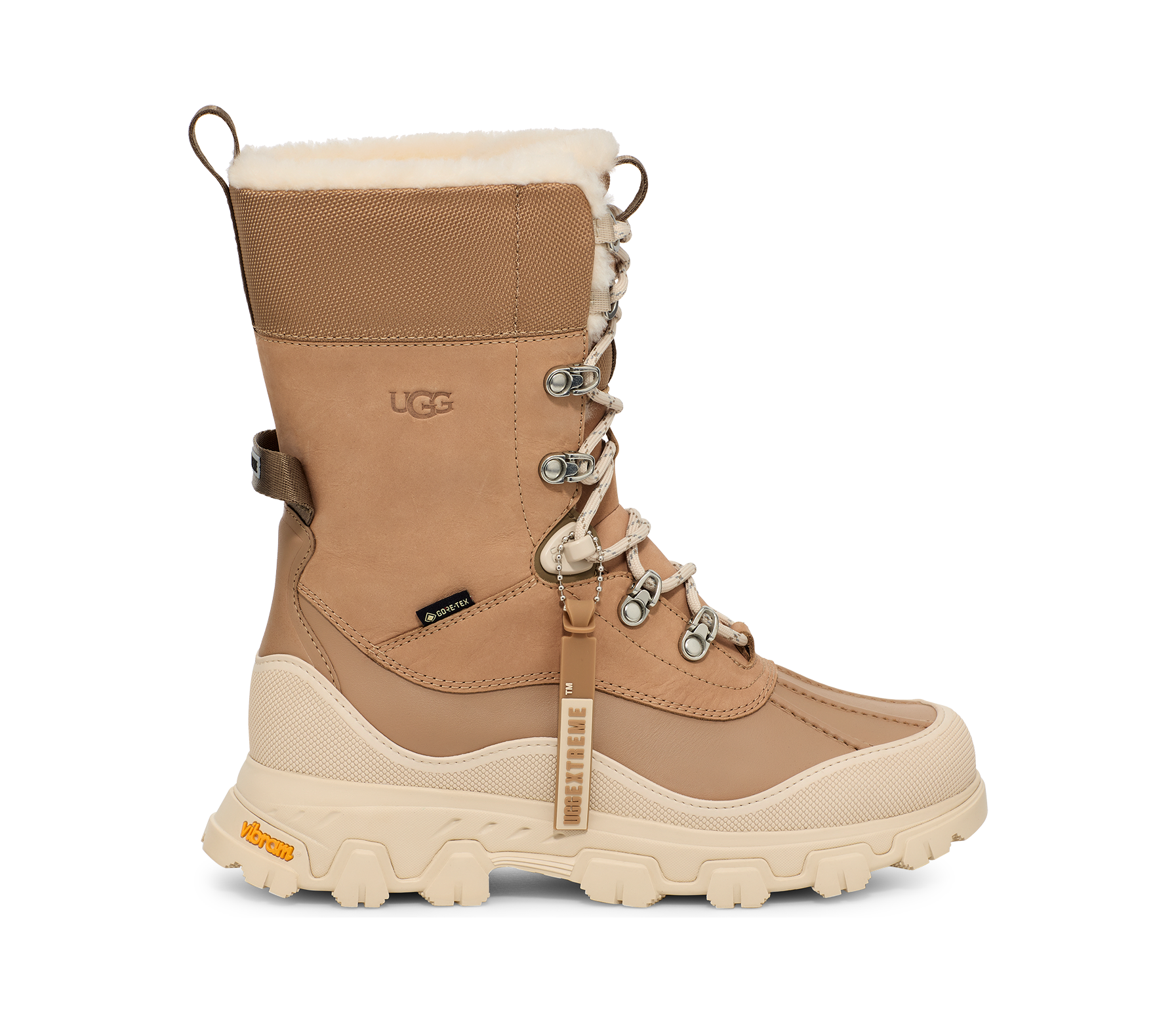 UGG Raincloud Lace Rain BOOTS Size 39/ 8 Us Chestnut Suede