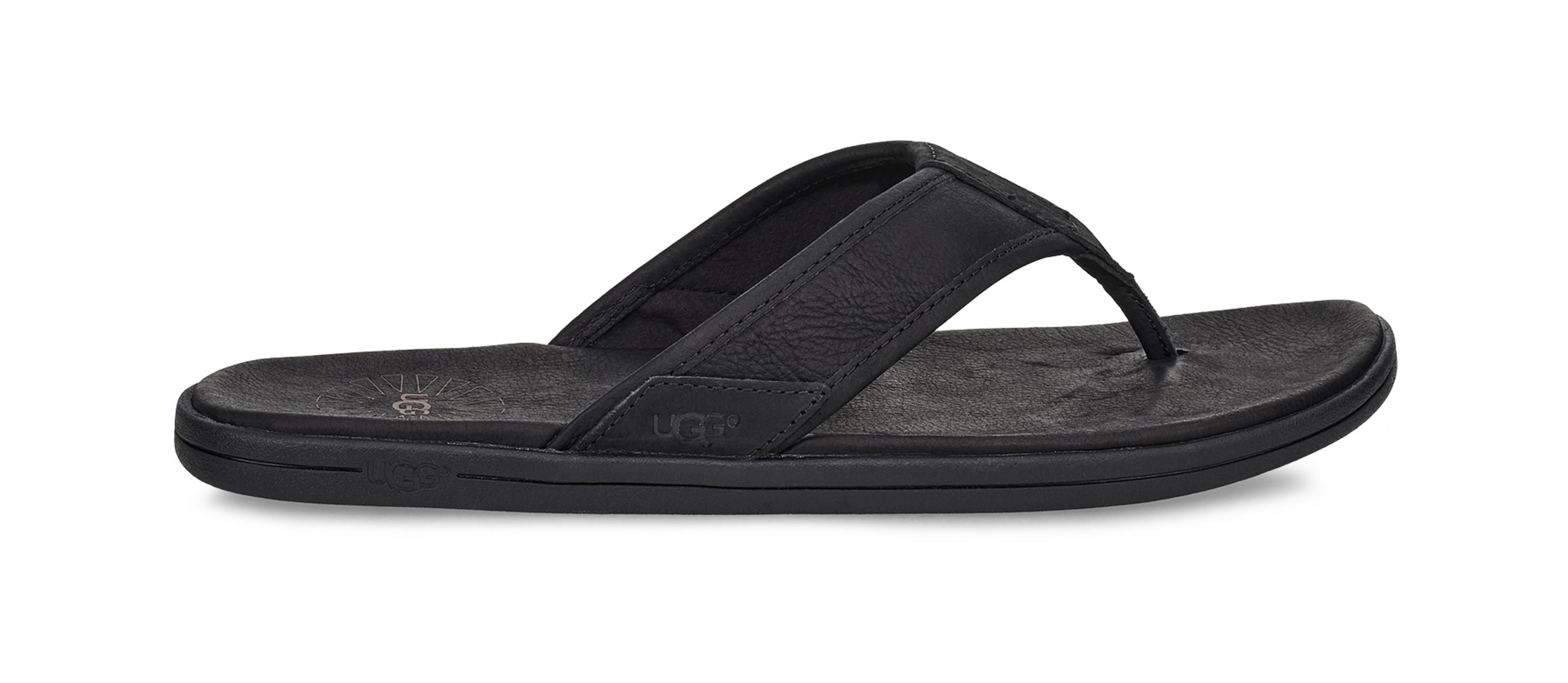 Ugg flip flops leather discount