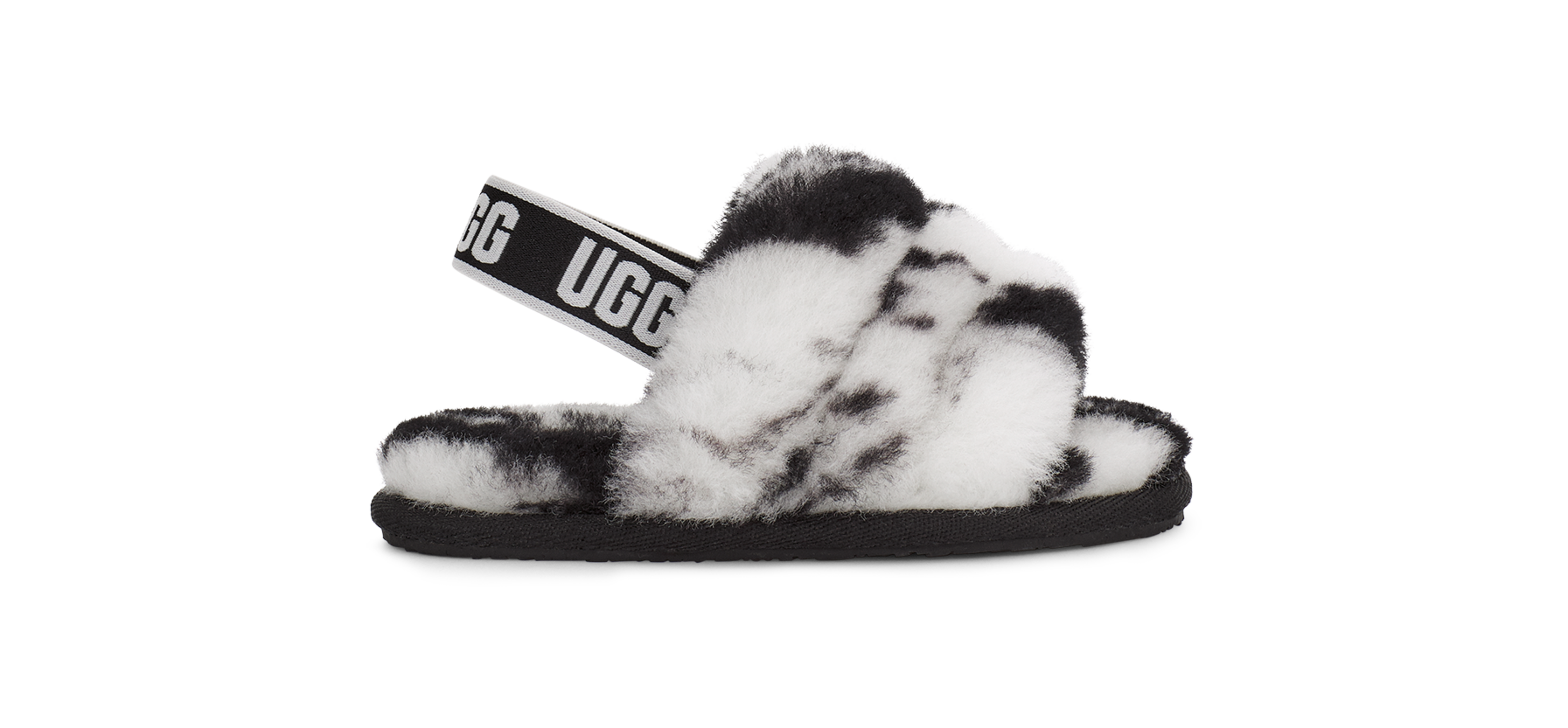 Ugg fluff yeah deals slide black and white