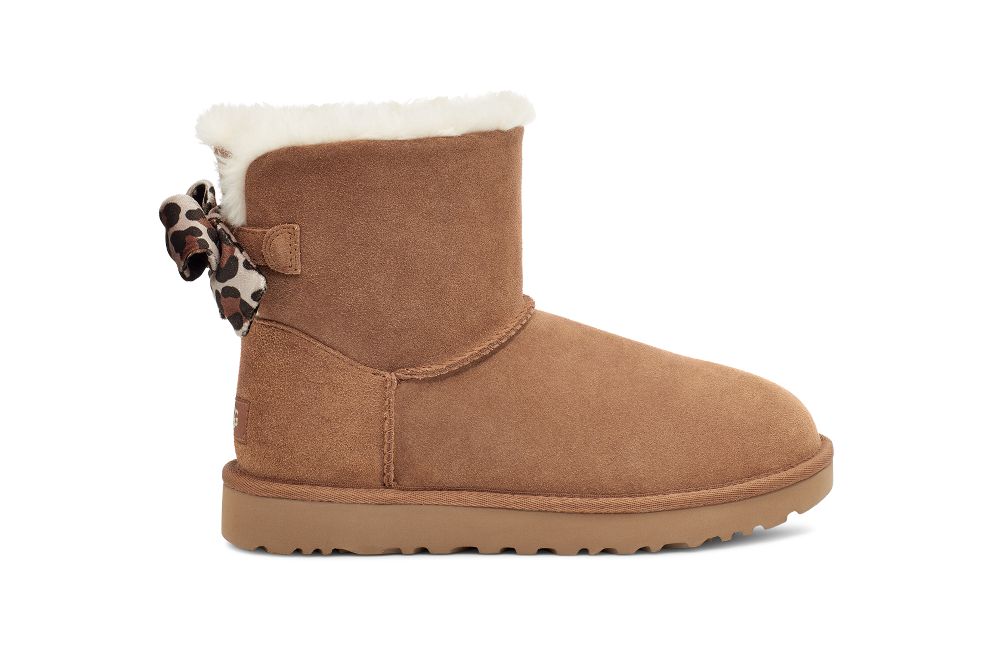 UGG Mini Bailey Bow Velvet Leopard for Women | UGG® UK