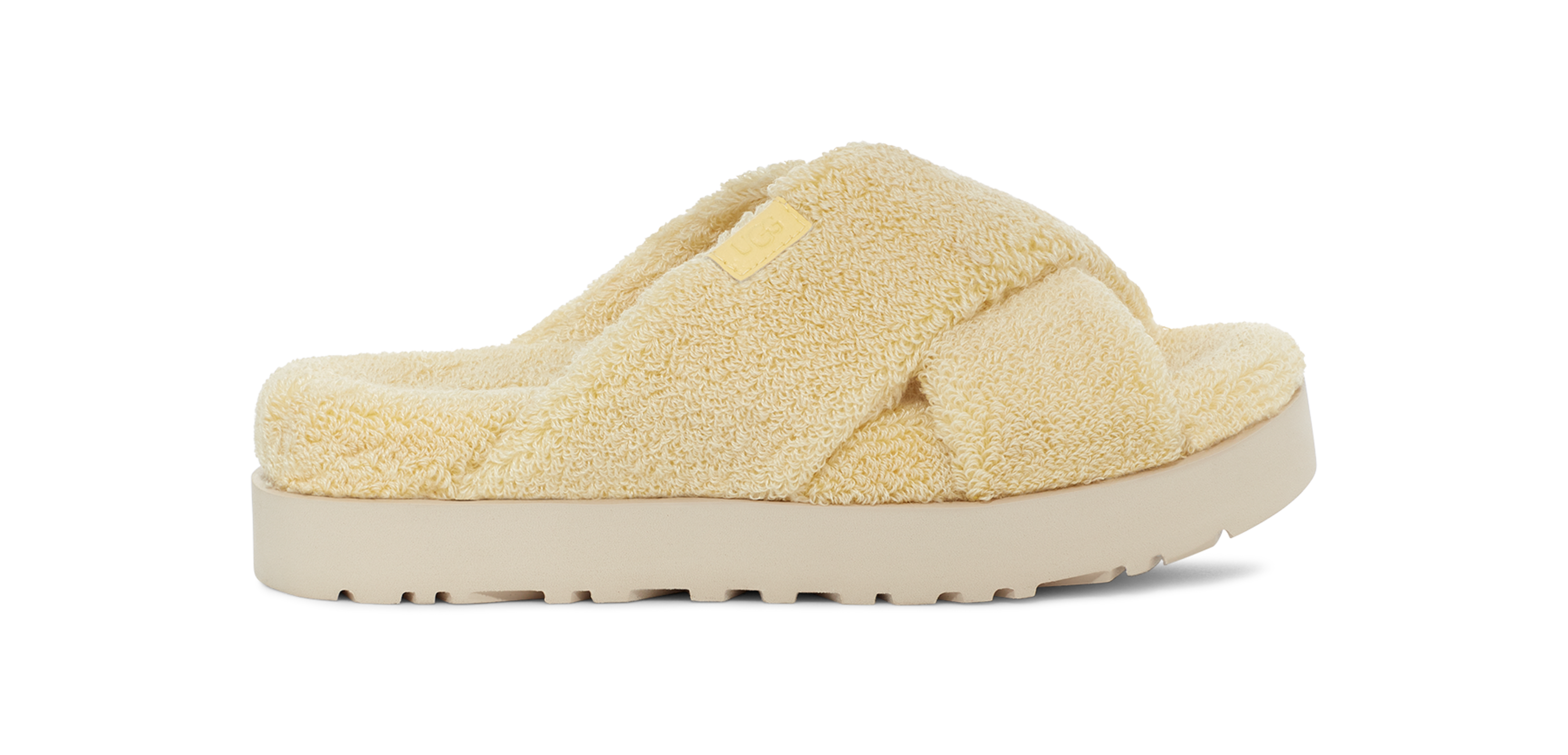 Women's Fuzz Sugar Terry Cross Slide