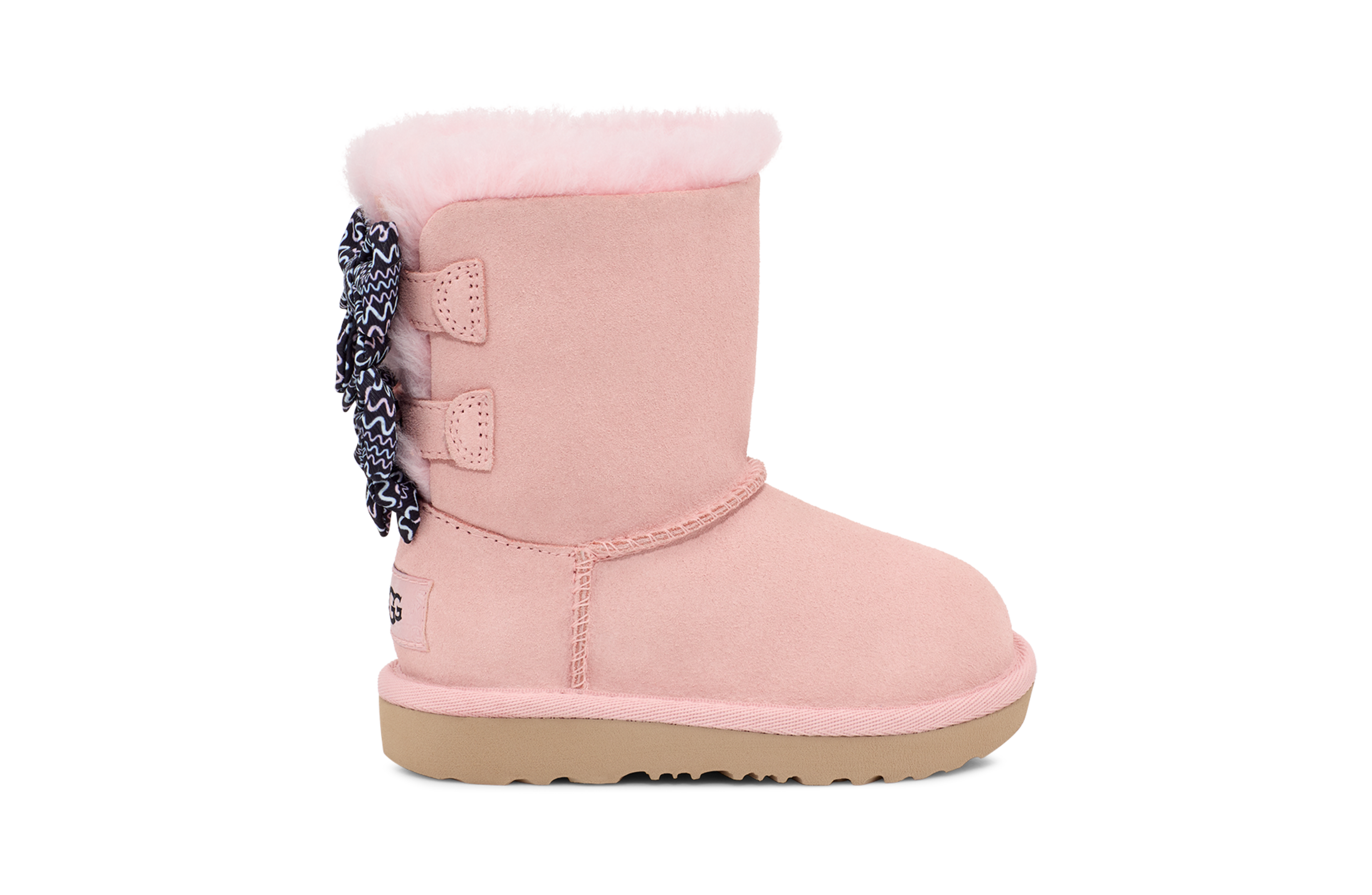 Pink ugg bow boots clearance