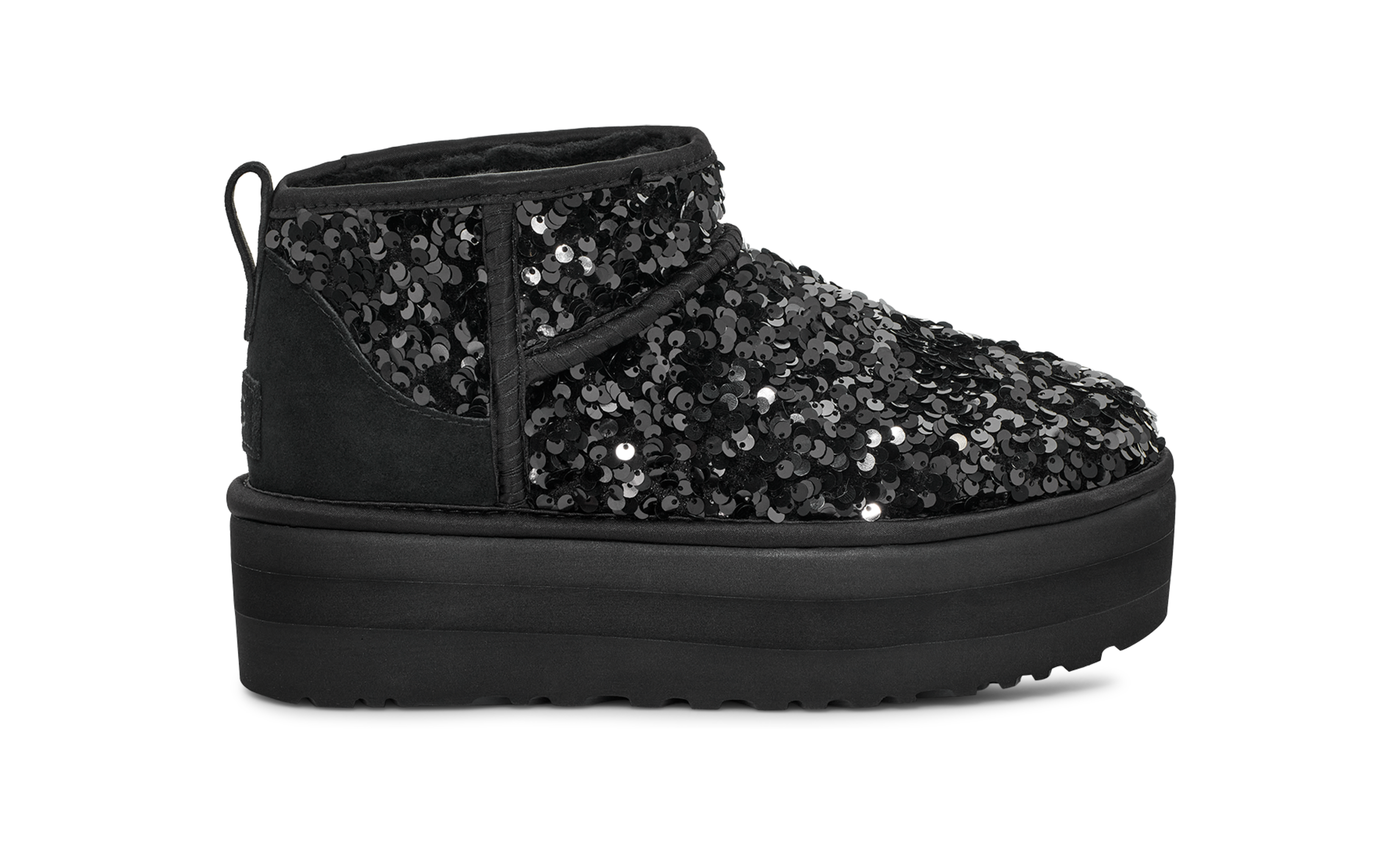 Black top sparkle uggs