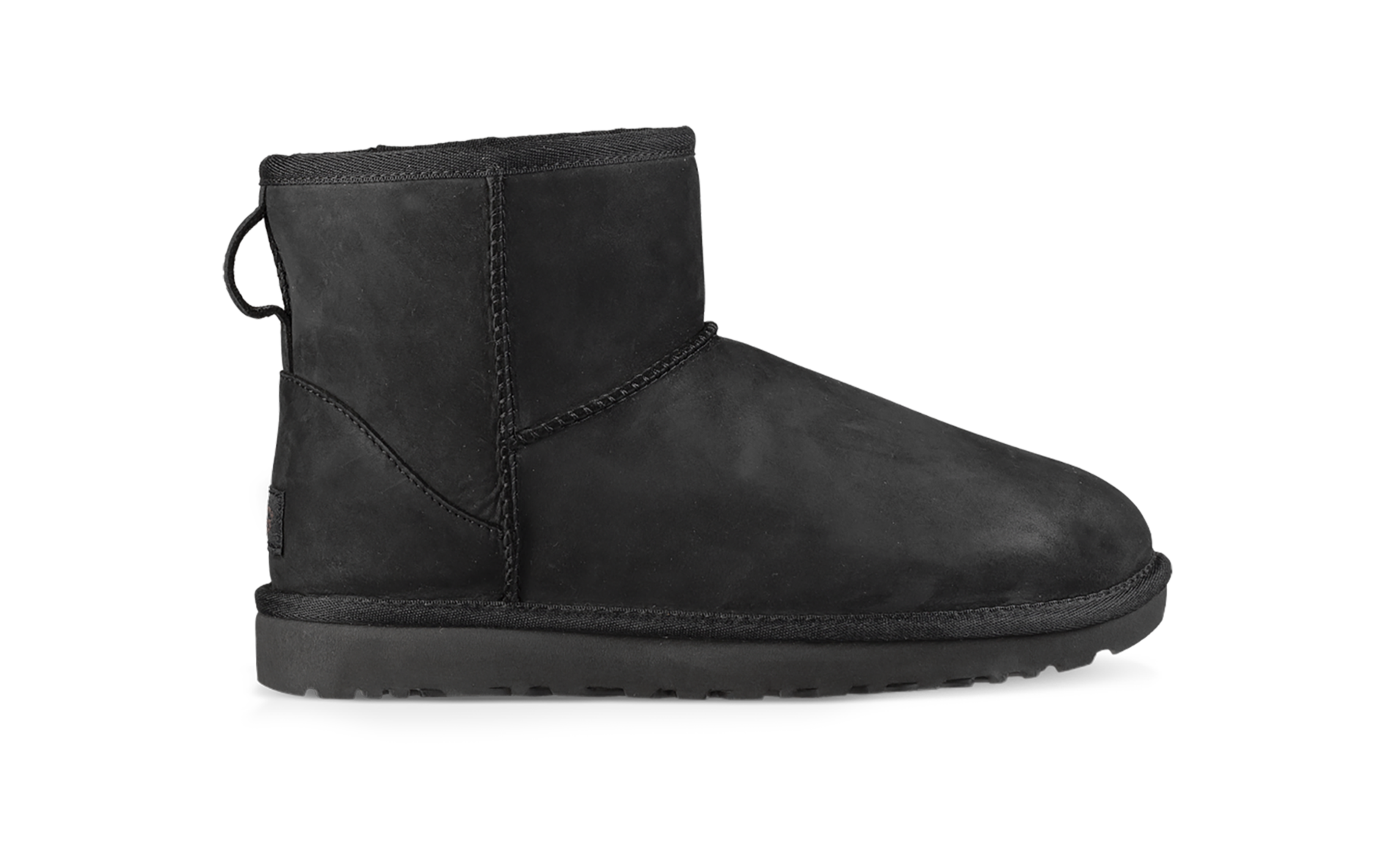 Black leather top ugg boots womens