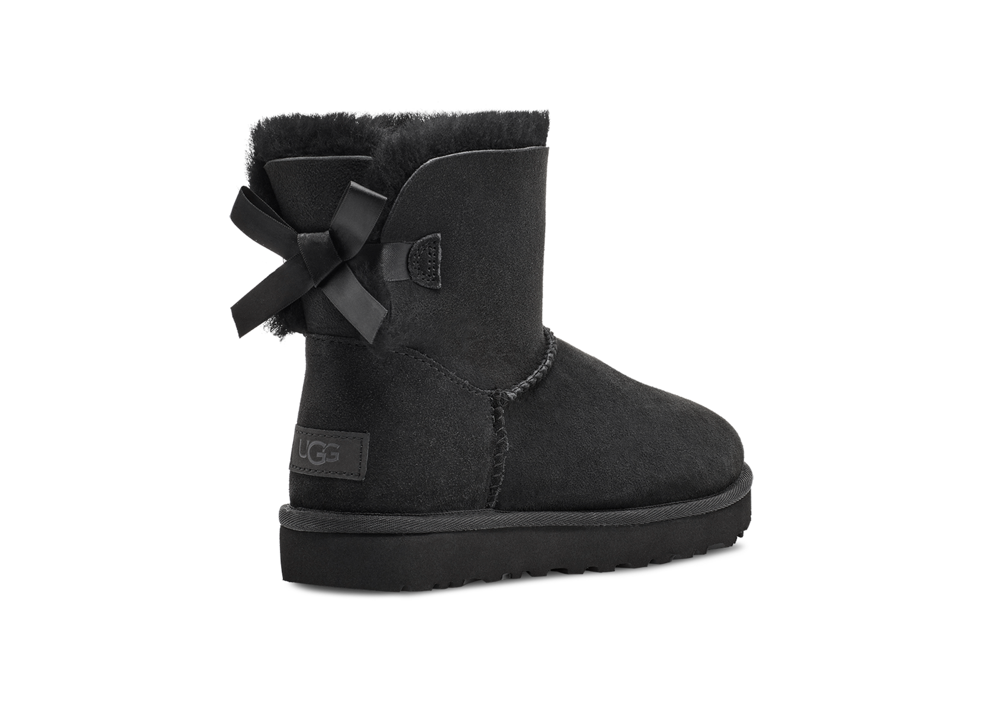 Tall black uggs best sale with bows