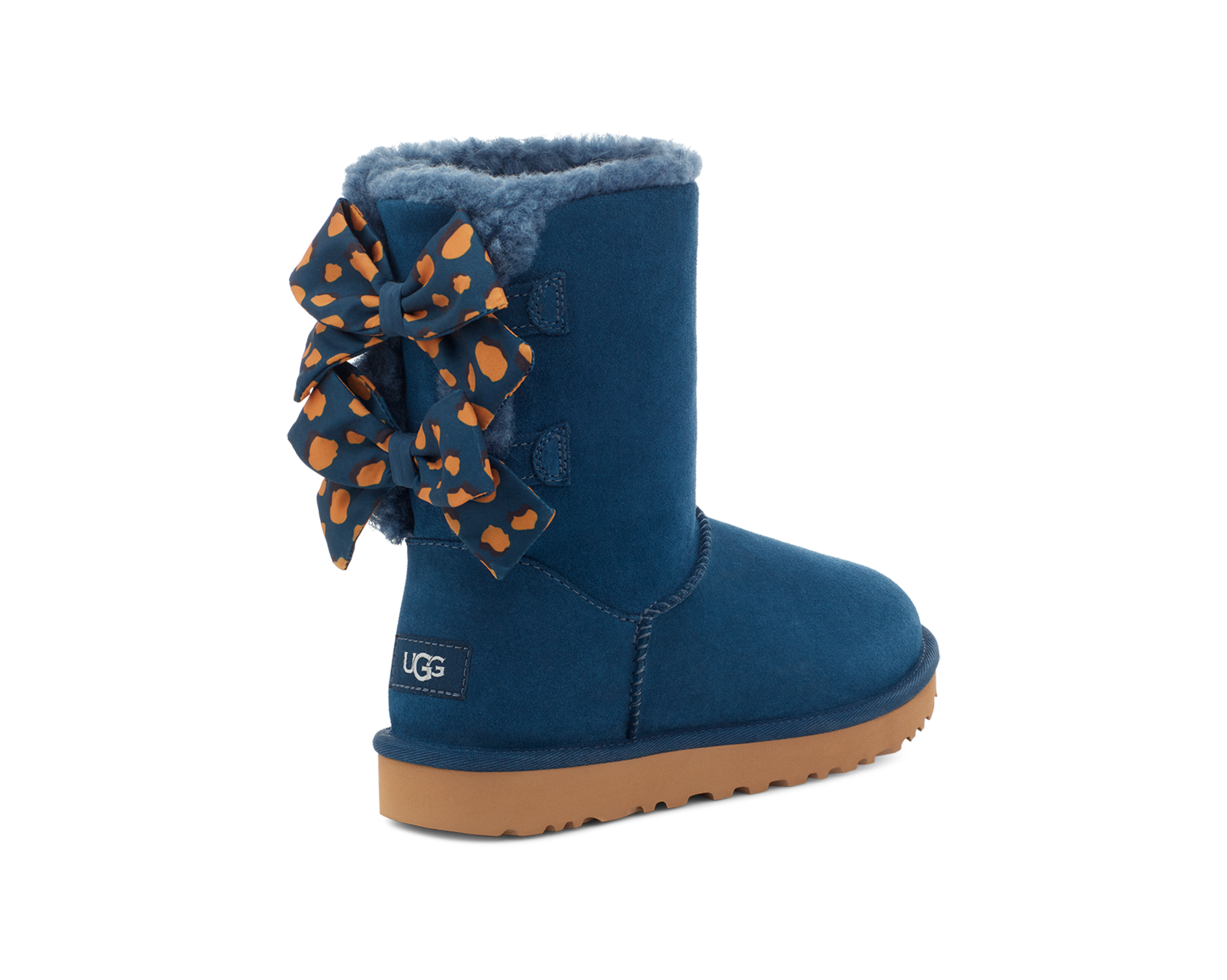 Dark blue 2024 uggs with bows