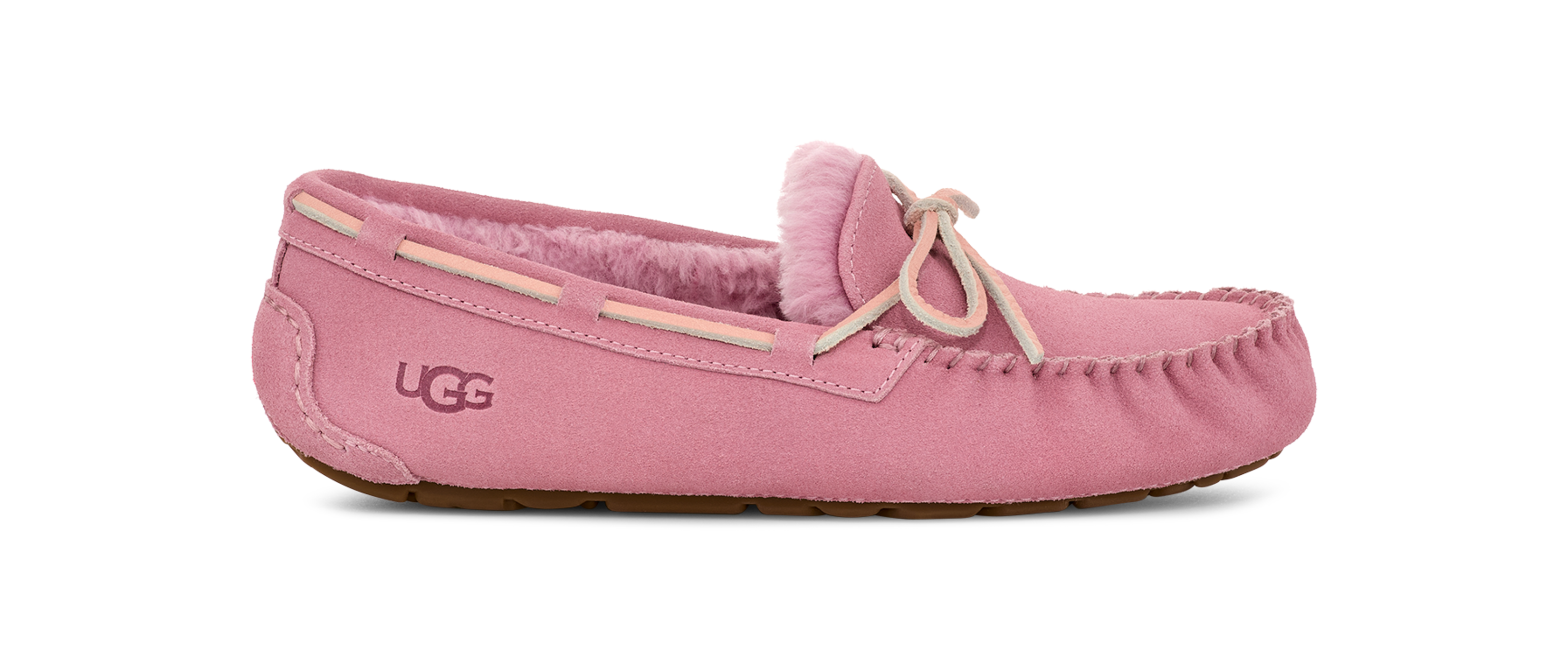 Pink ugg moccasins sales