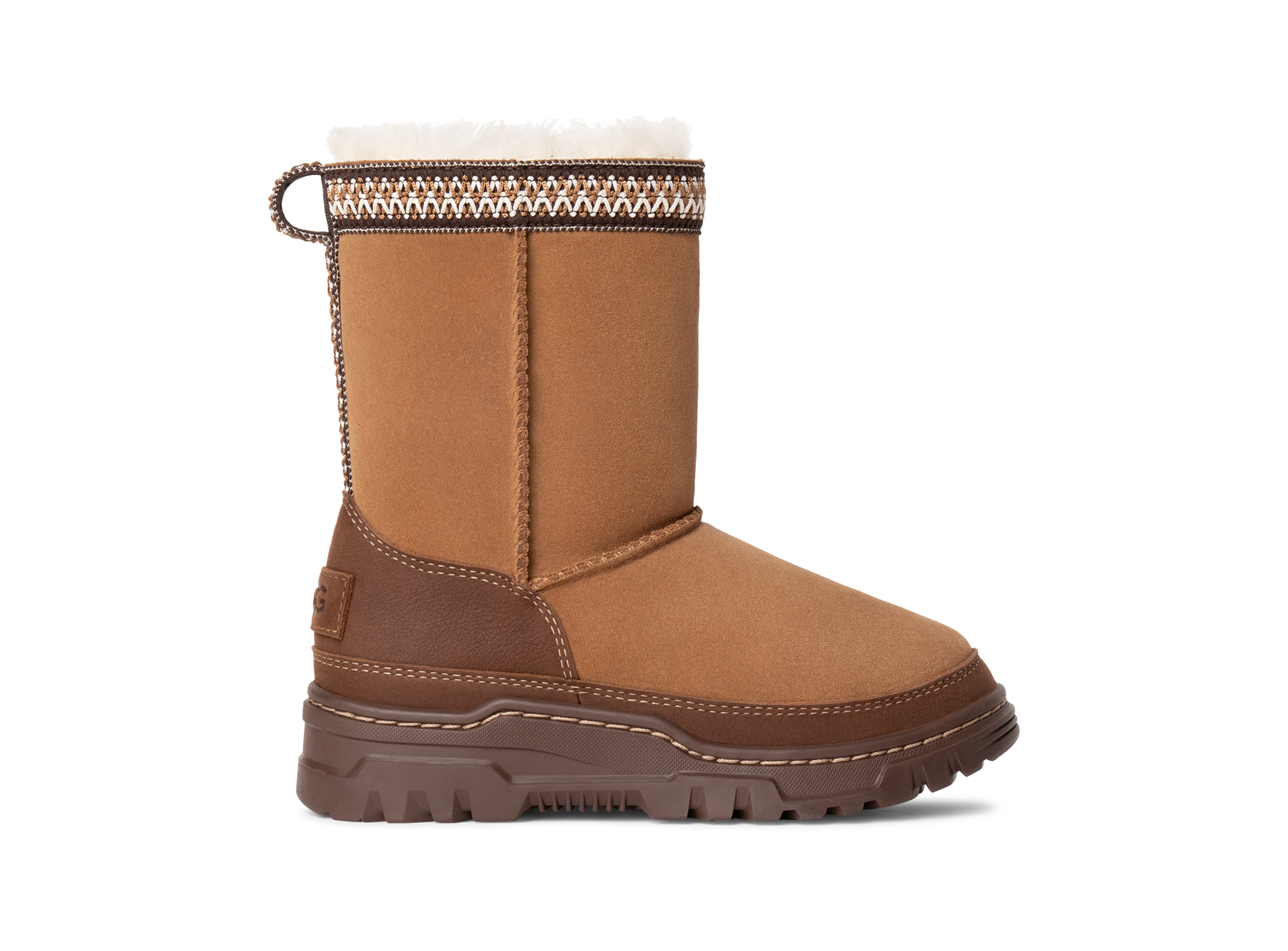 UGG Fabian 1016806Y Little Kids Chestnut Sheepskin factory Mid Top Casual Boots UGG280