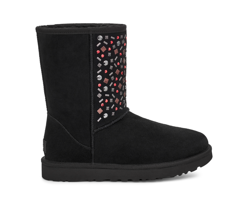 Ugg classic short black leather top