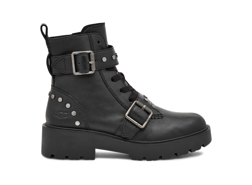 Ugg Noe Black Ugg Combat Boots Biker Boots Ugg Noe Leather Boots