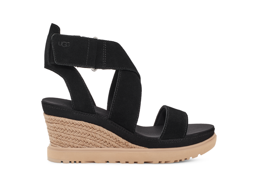 Womens black top wedges uk