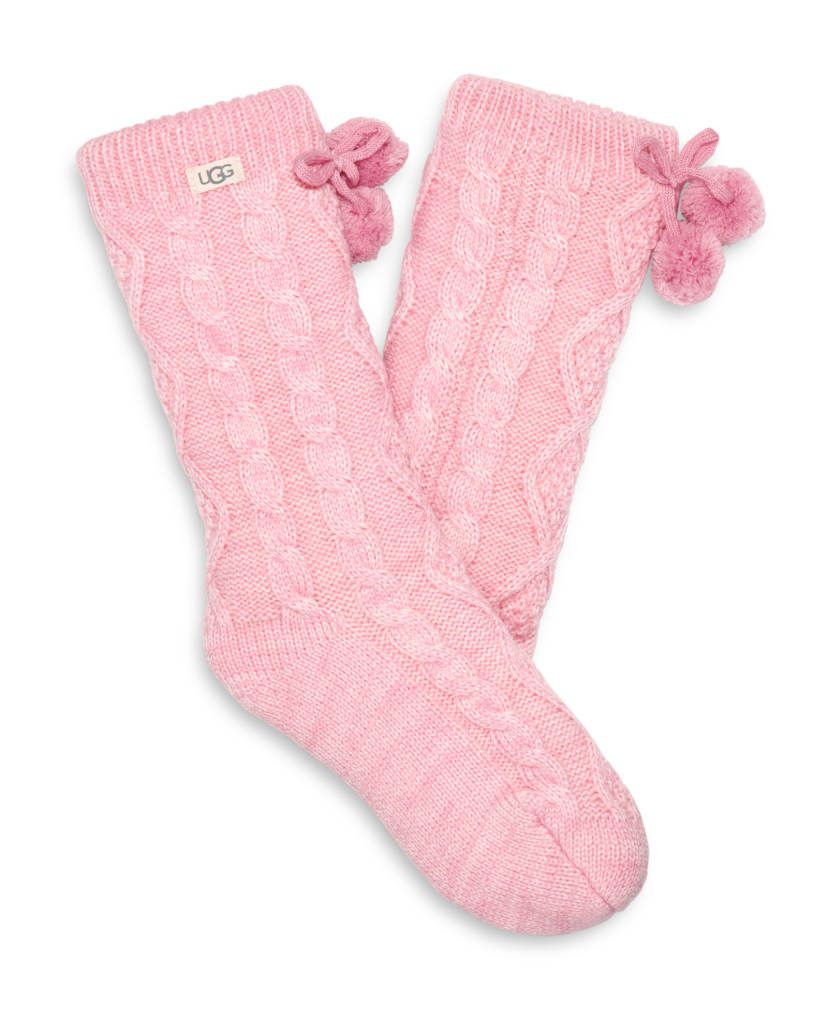 Pom Pom Fleece Lined Crew Sock UGG