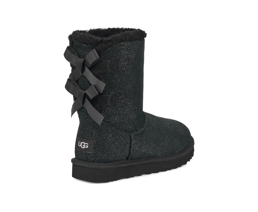 Black ugg boots best sale with ribbons