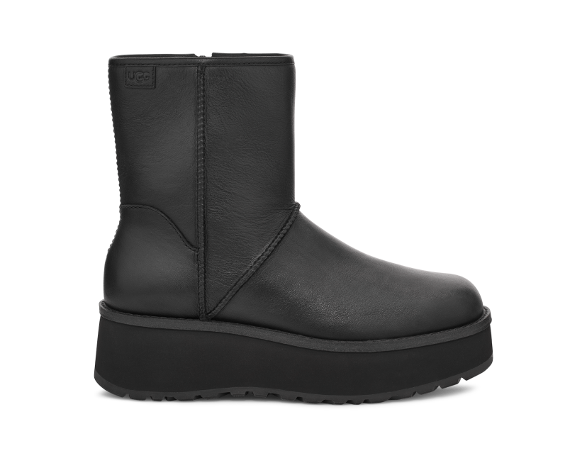Women s Black Leather Size 6.5 Boots Women s Boots Classic Heeled Ankle Booties UGG Official