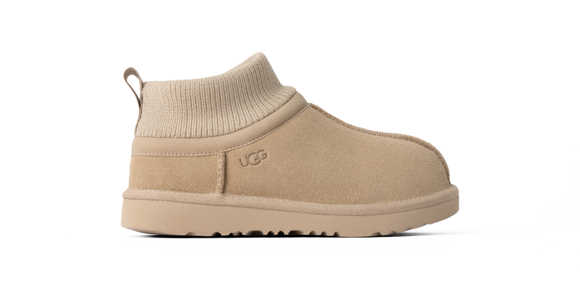 UGG Australia Girls SKYLIR Tan Nutmeg Suede and Sheepskin factory Zipped Boots sz 4