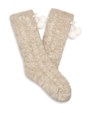 Pom Pom Fleece Lined Crew Sock UGG Official