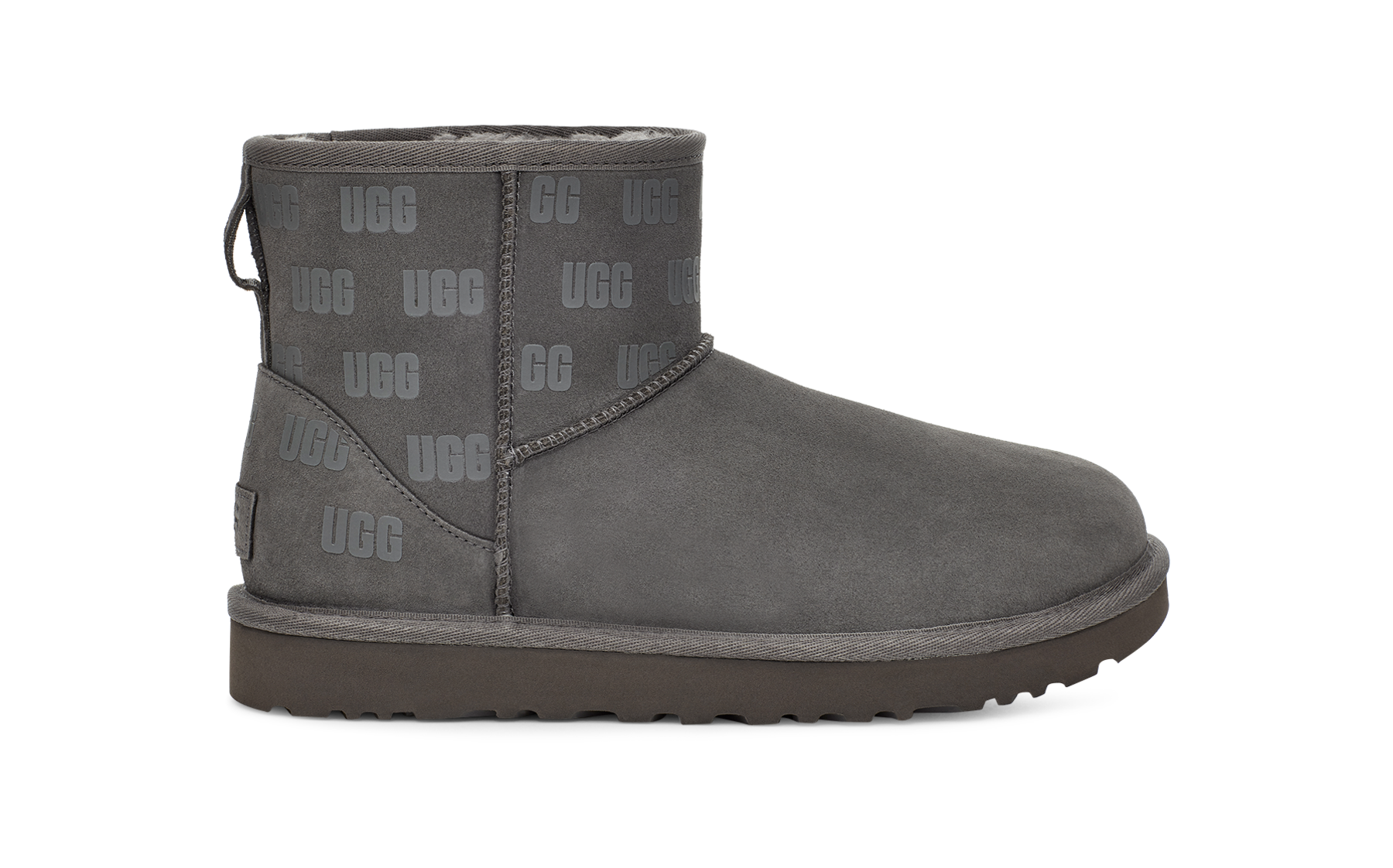 Black uggs with ugg written on them 2025