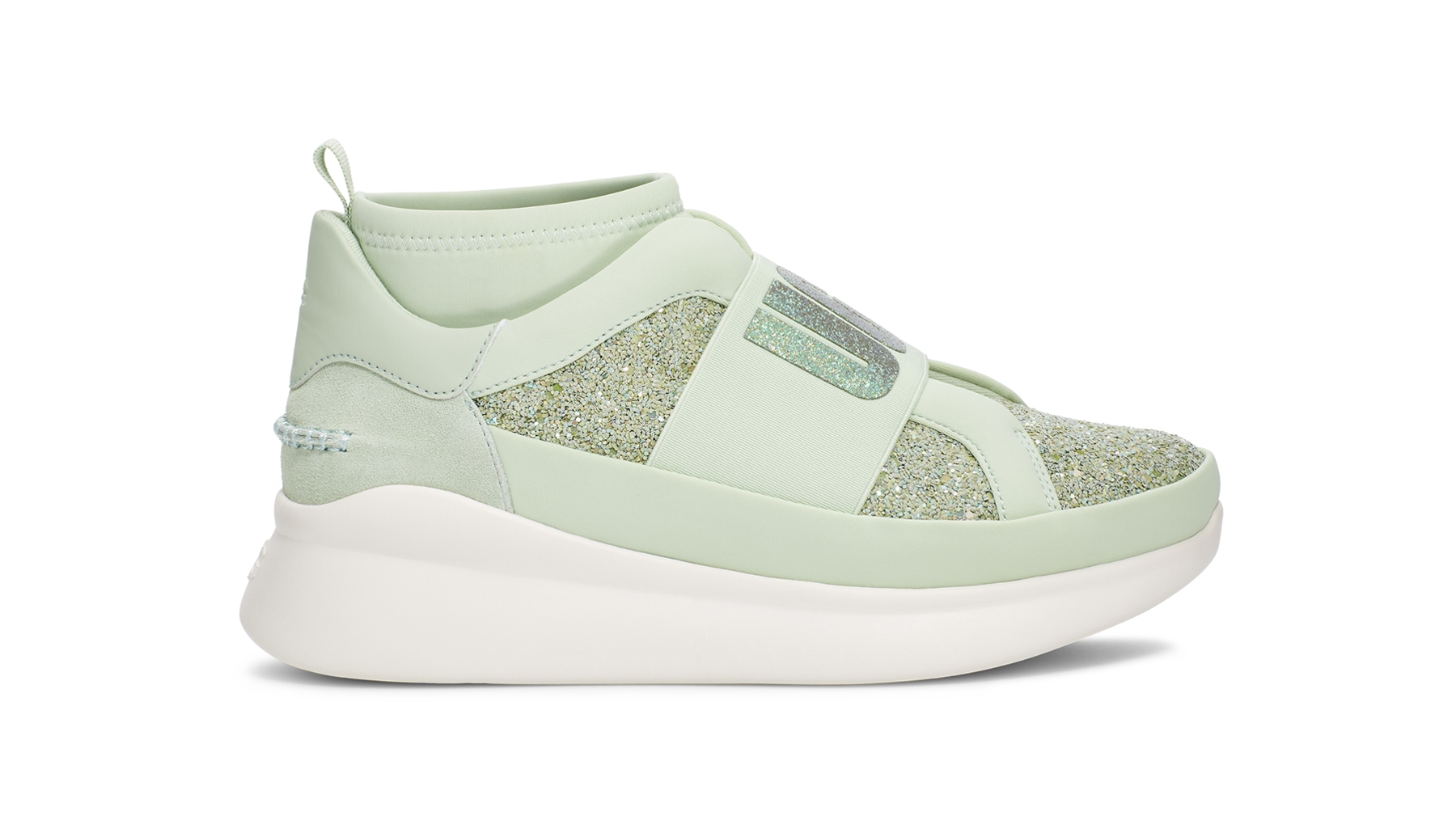 Glitter chunky sneakers top