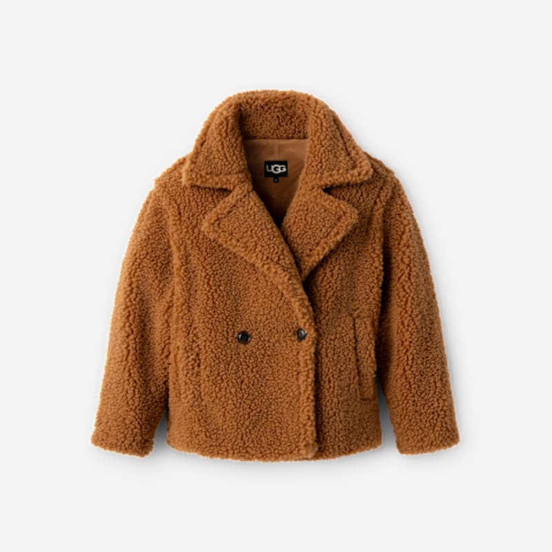 UGG® Women's Gertrude Short Teddy Coat Faux Fur