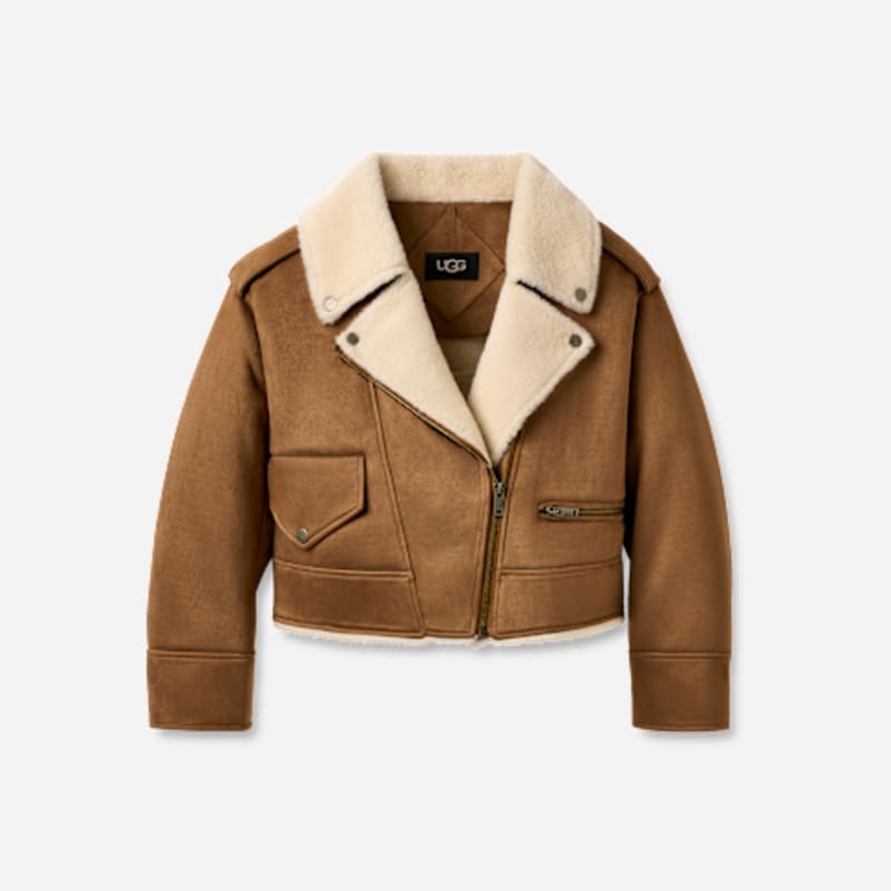 UGG® Women's Finnian LuxeFluff Moto Jacket Polyester