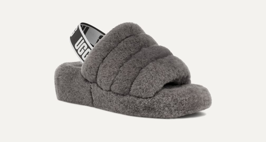 UGG アグ サンダル フラッフ イヤー スライド キッズ ファー
