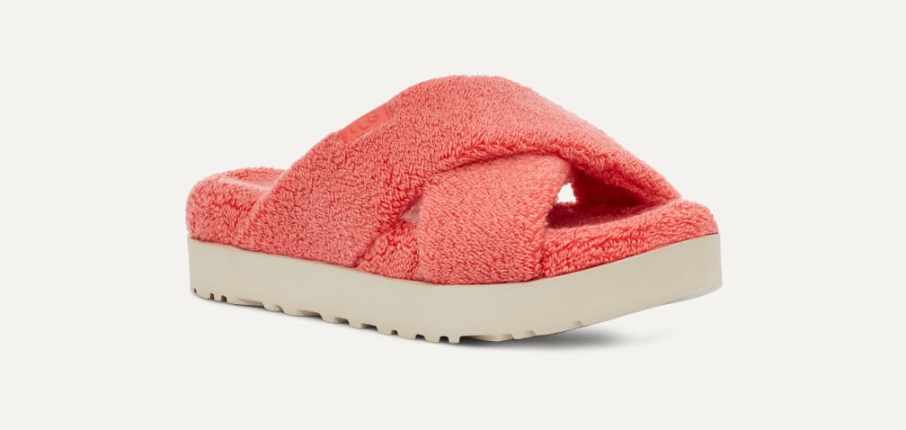 UGG FUZZ SUGAR TERRY CROSS SLIDEシュガーテリークロスサンダル UGG® 公式【 ファズ シュガー テリー クロス スライド|Fuzz