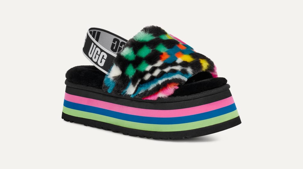 UGG® 公式【 ディスコ チェックス スライド|Disco Checks Slide