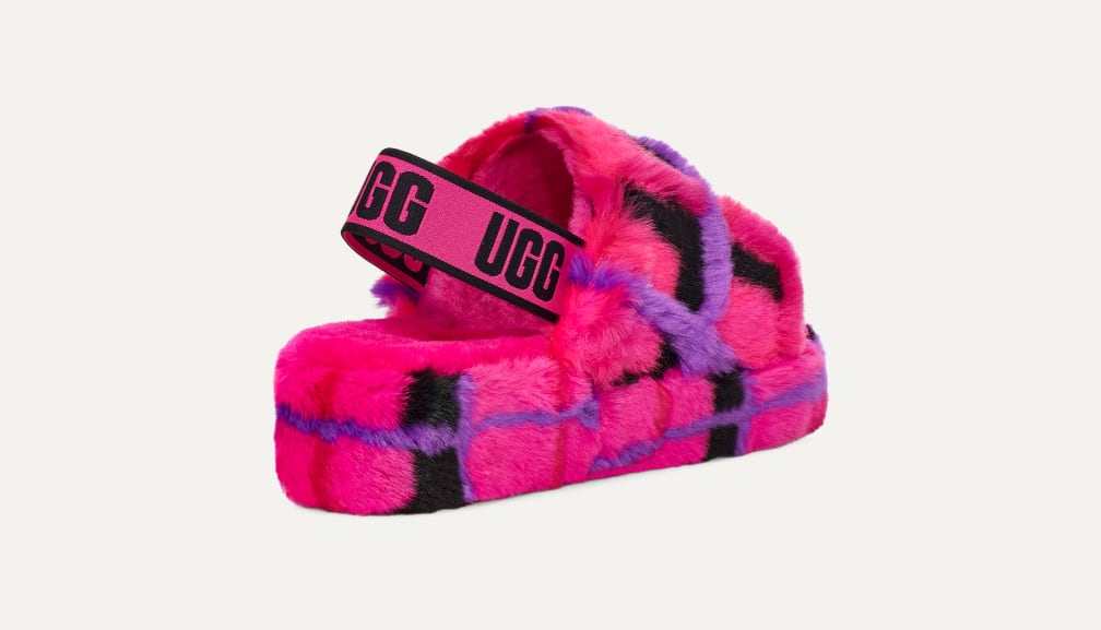 円高還元 FLUFF UGG/W YEAH 靴 ファー PUNK PLAID SLIDE 靴 - 靴