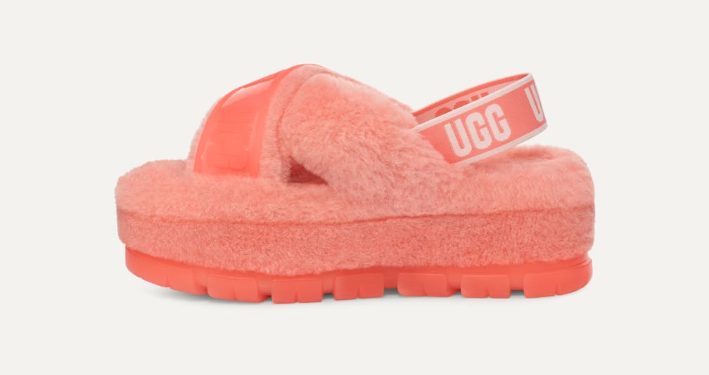 UGG FUZZITA CLEAR ピンク 厚底 ファーサンダル
