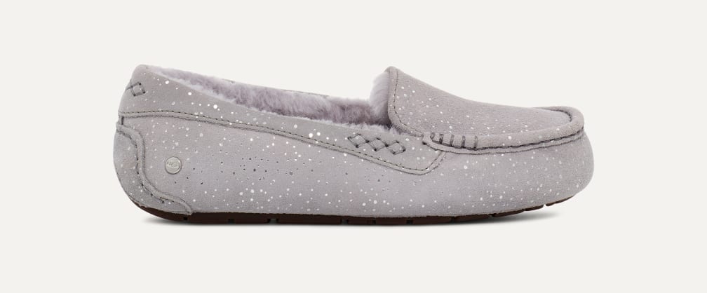 UGG アグ W ANSLEY METALLIC SPOTS グレー スリッポン
