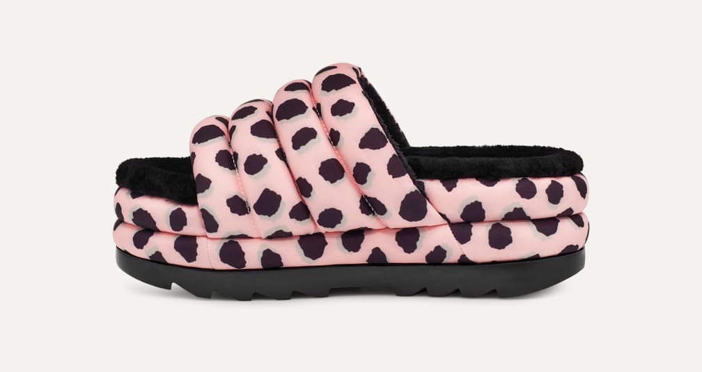 【お気にいる】 公式【 UGG® マキシ Slide プリント|Maxi チーター スライド 靴