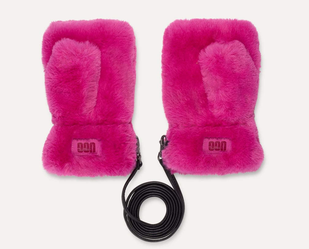 ブランド品専門の E6117h◾️アグ ファー付フィンガーレス ムートン  