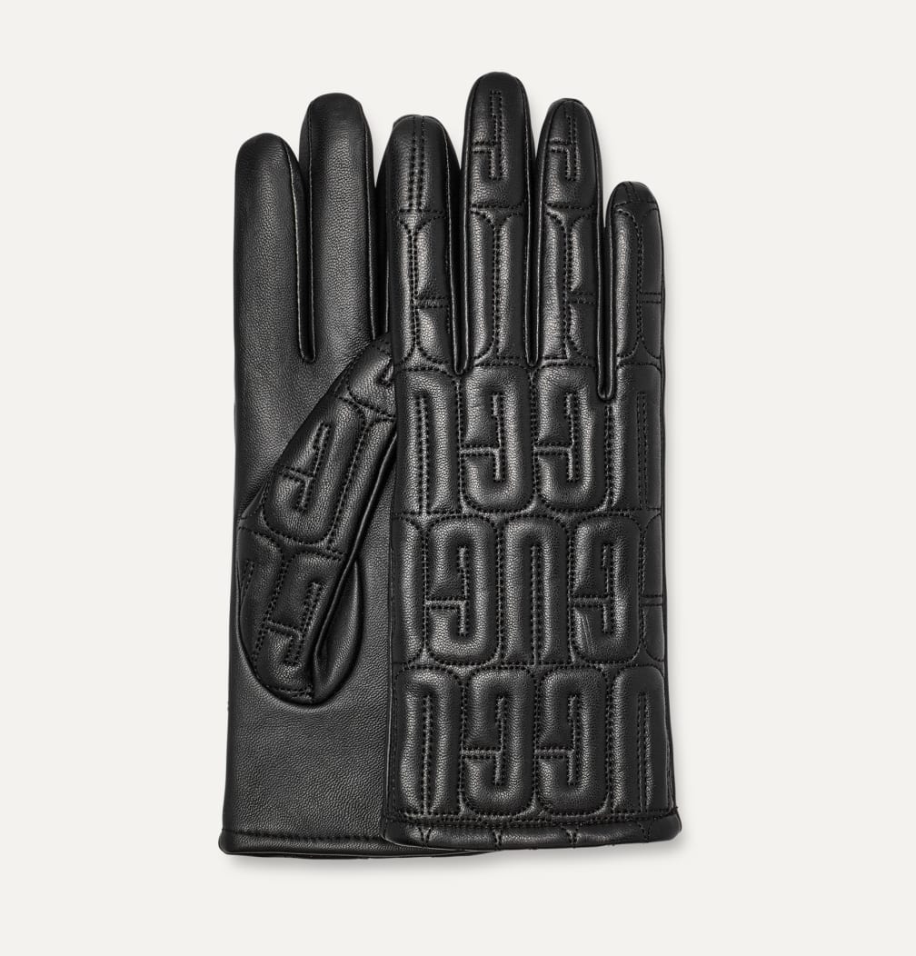 UGG® 公式【 レザー キルテッド ロゴ グローブ|Leather Quilted Logo 