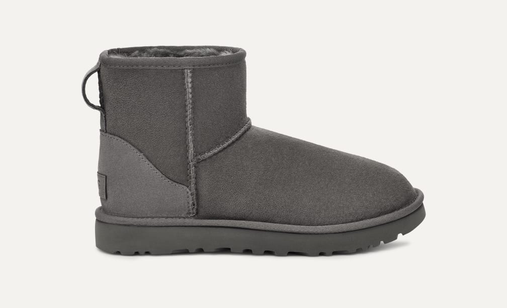 UGG CLASSIC MINI PLATFORM FELTED GREY SHEARLING LINED BOOTS US 8 / EU 39 /  UK 6 | eBay