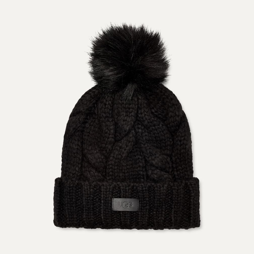 UGG® 公式【 ケーブル ビーニー W ポム|Cable Beanie W Pom| 191459205716 | レディース】アグ 公式サイト