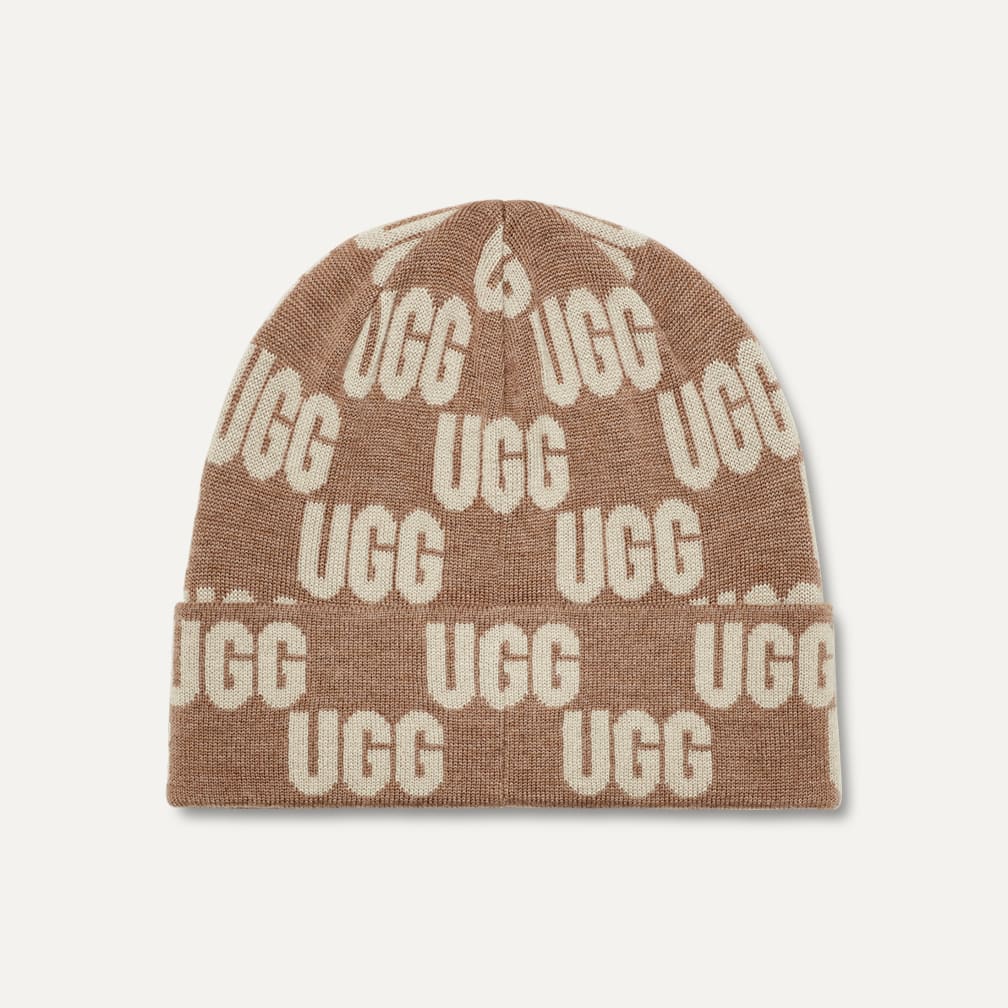 UGG® 公式【 チェックド グラフィック ロゴ ビーニー|Checked Graphic Logo Beanie| 191459205280 |  レディース】アグ 公式サイト