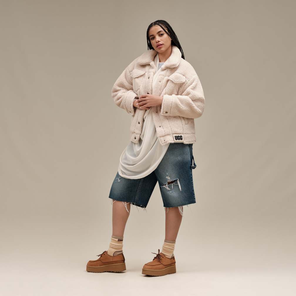 UGG® 公式【 フランキー シェルパ トラッカー ジャケット|Frankie Sherpa Trucker Jacket| 195719955922  | レディース】アグ 公式サイト