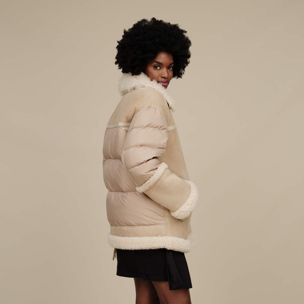 UGG® 公式【 シャトー シアリング / ナイロン ジャケット|Chateau Shearling/Nylon Jacket| 1146610 |  レディース】アグ 公式サイト