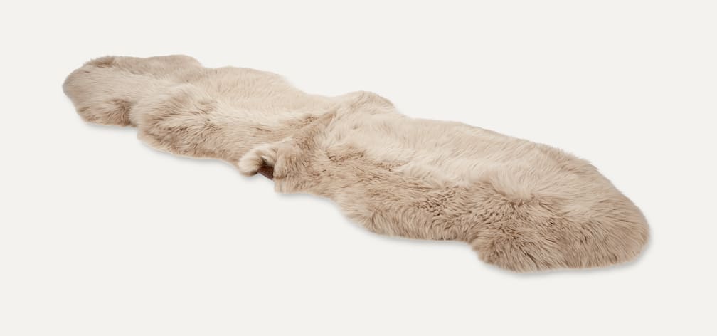 UGG シープスキン ラグ ダブル グレー ラグ UGG シープスキン