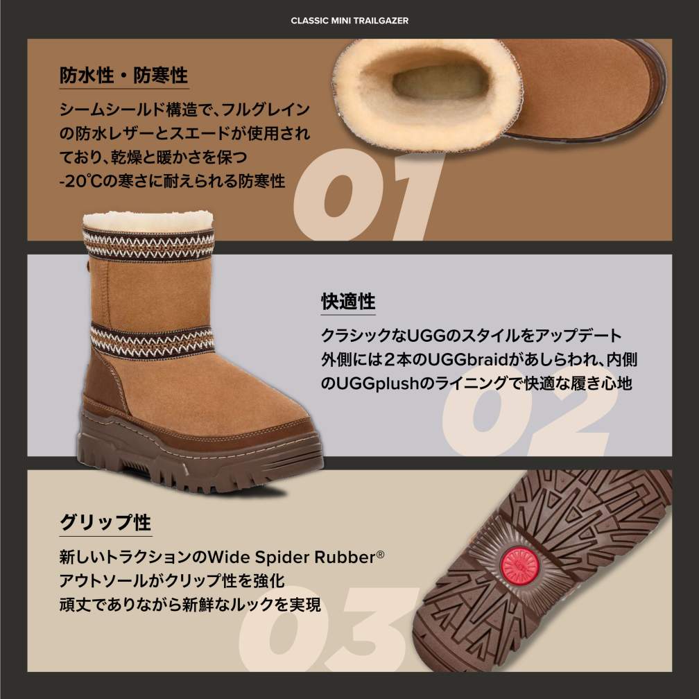UGG® 公式【 クラシック ミニ トレイルゲイザー|Classic Mini TrailGazer| 1158322 | レディース】アグ 公式サイト