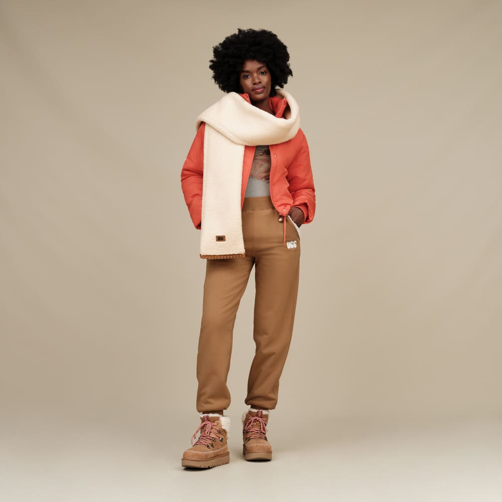 UGG® 公式【 UGGフラッフ スカロップド スカーフ|UGGfluff