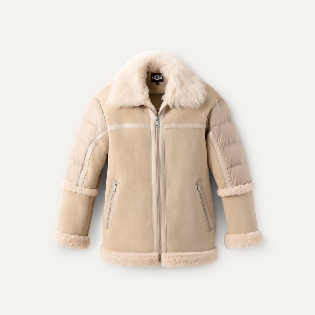 UGG® 公式【 シャトー シアリング / ナイロン ジャケット|Chateau Shearling/Nylon Jacket| 1146610 |  レディース】アグ 公式サイト