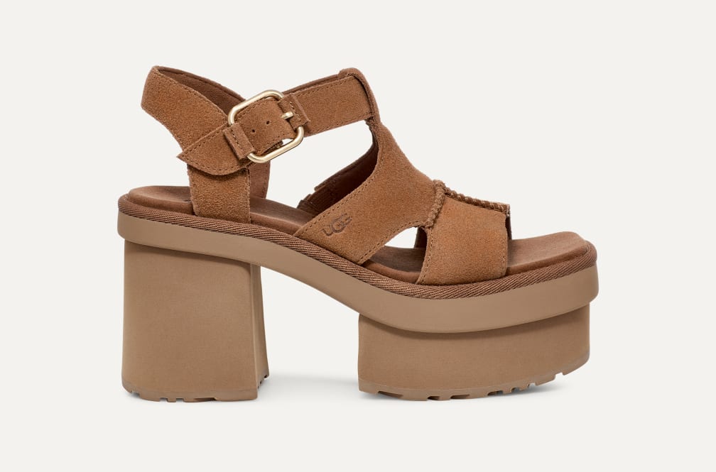 UGG® 公式【 ニュー ハイツ プラットフォーム T-ストラップ|New