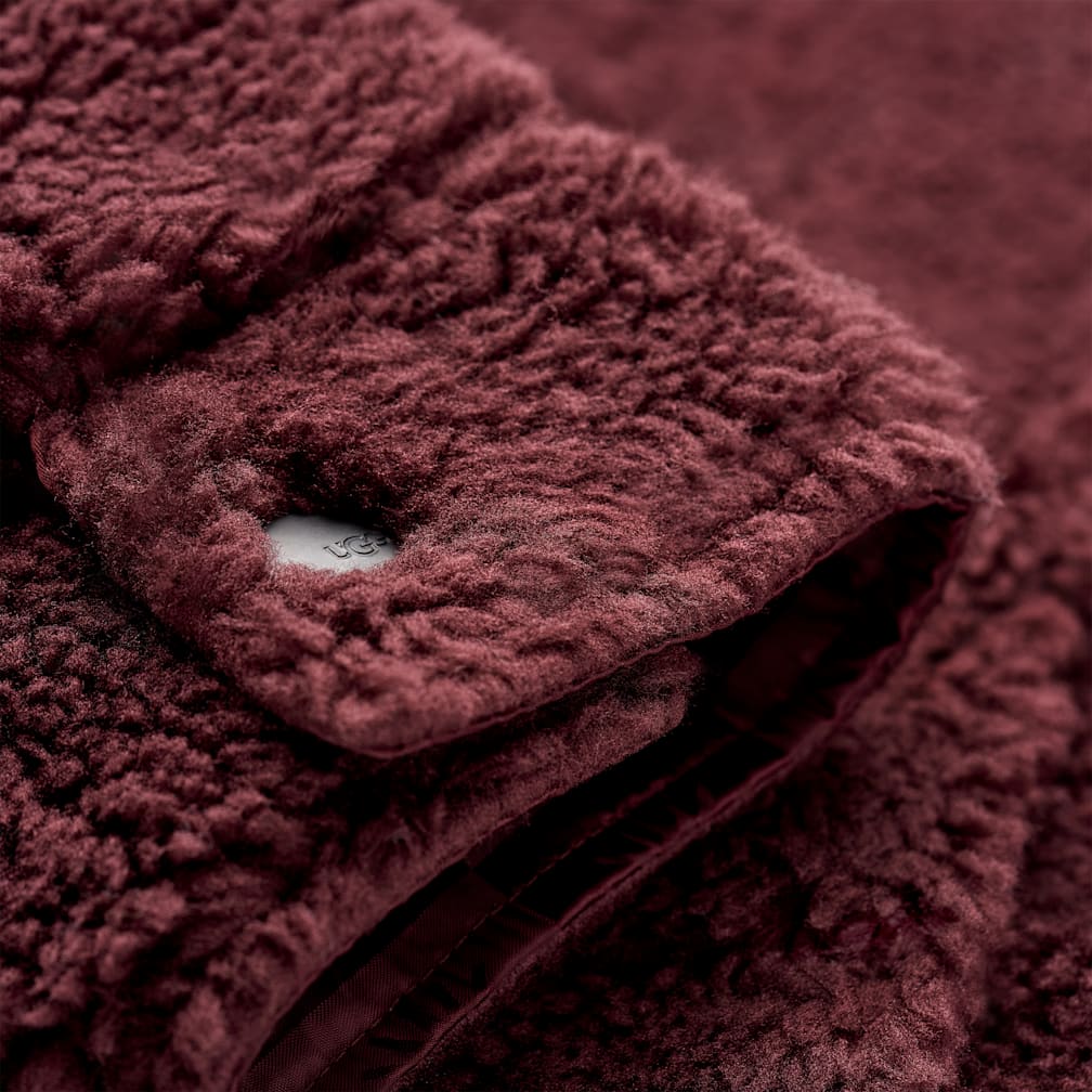 【極美品】UGG テディジャケット　ピンクブラウン　S UGG® 公式【 フランキー ショート トラッカー ジャケット|Frankie